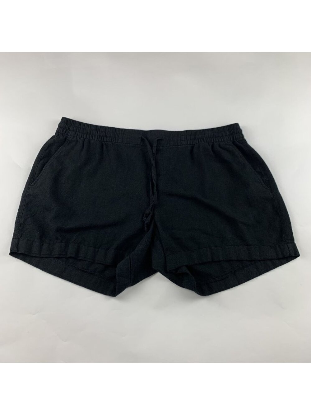 Old Navy Black Linen Blend Pull On Shorts XL - Picture 1 of 5